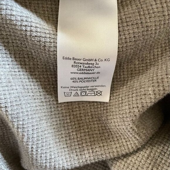 Eddie Bauer Waffle Knit Outdoor Short Sleeve Shirt u Size Large Gray - Picture 10 of 11